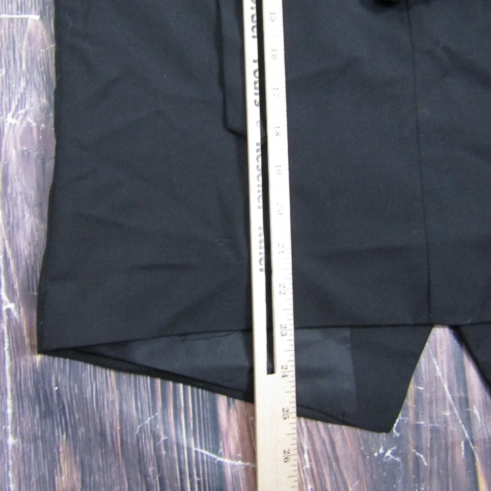 Suit Vest Men Size M Black Formal Waistcoat Adjustable Back Cinch Wedding
